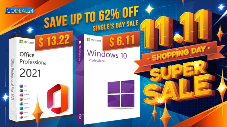 Last One Week, Limited Quantities! Grab Lifetime Office 2021 for $13.22; Genuine Windows 10 Starts At $6.11 During Double 11 Sale