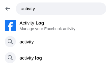 activity log