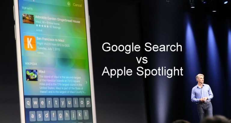 Google Search vs. Apple Spotlight Search: The War Has Begun