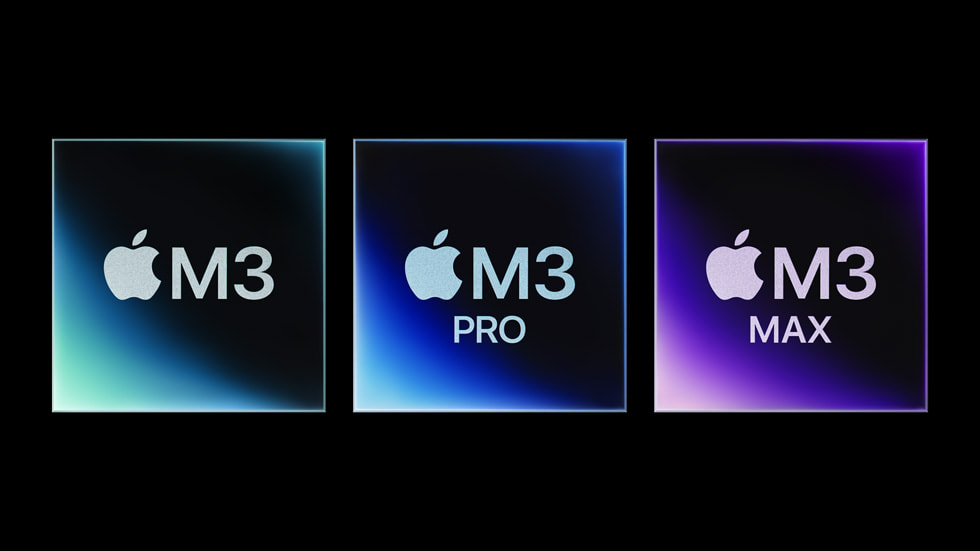Image of different Processors in Apple's M3 lineup