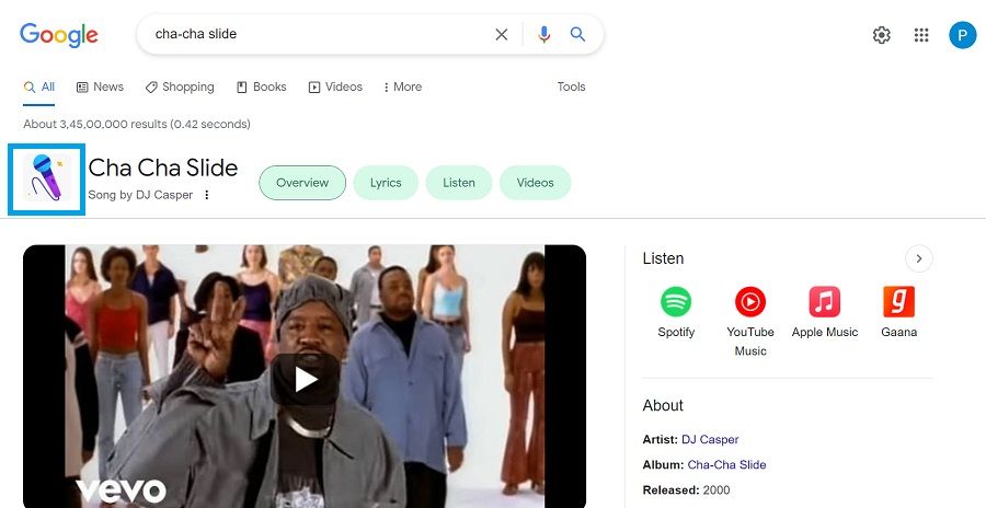 cha-cha slide google trick