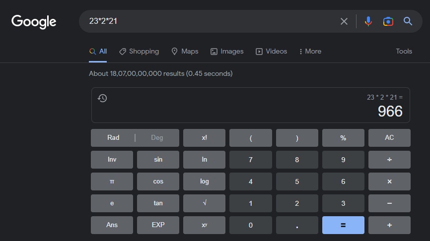 google calculator