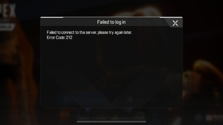 How To Fix Apex Legends Mobile “Failed To Connect To The Server Error Code 212”?