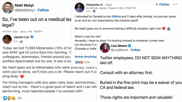 10 Meta & Twitter Layoff Posts That Show The Reality of Working in Big Tech