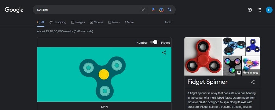 spinner google