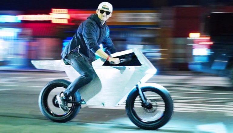 This Tesla Cybertruck-Inspired Cyberbike Belongs To Casey Neistat