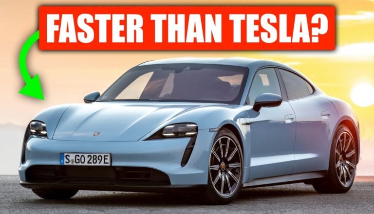Man Proves Tesla Model S Is Slower Than Porsche Taycan On Whiteboard