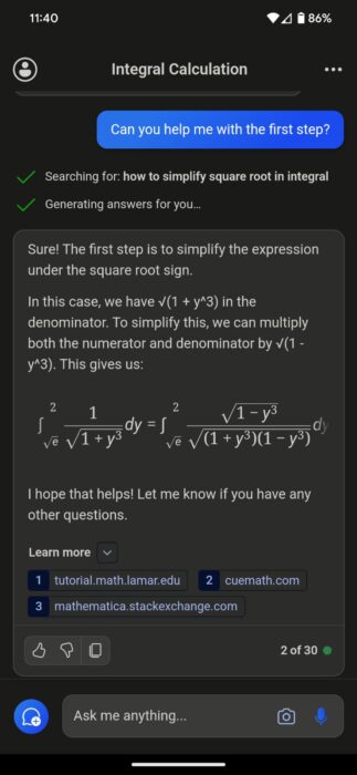Screenshot of math problem solved 3