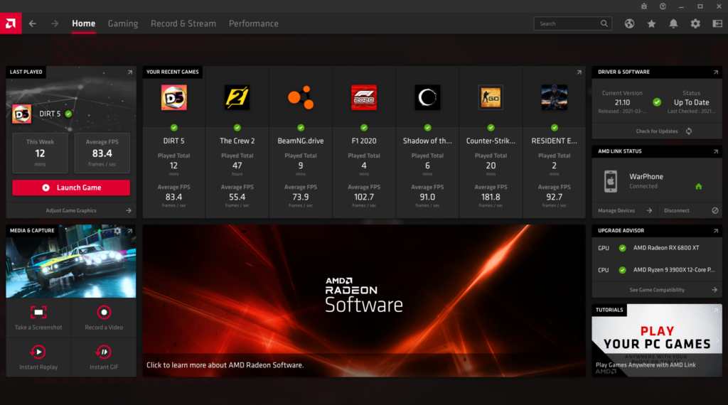 amd radeon software