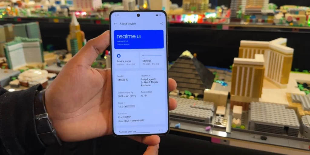 Display of the Realme 12 Pro+